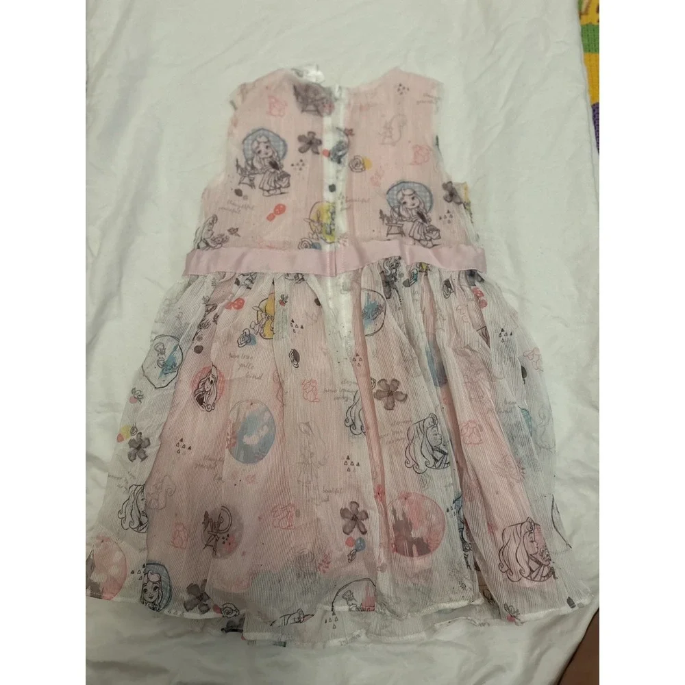 Disney Princess Snow White And Aurora Formal/casual Dress Girl Toddler Size 4.